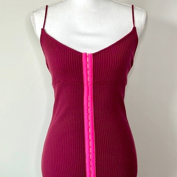 For Love and Lemons Paige Ribbed Hook Dress - Picture 1 of 13